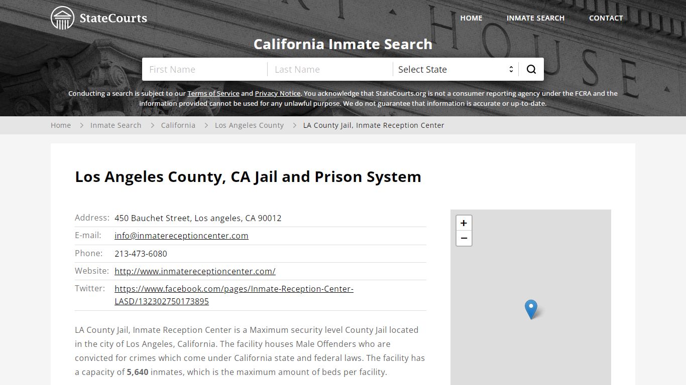 LA County Jail, Inmate Reception Center Inmate Records Search ...